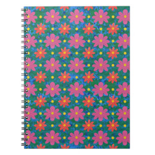 Cuaderno Moda Flores de rangoli y bloc de notas en espiral