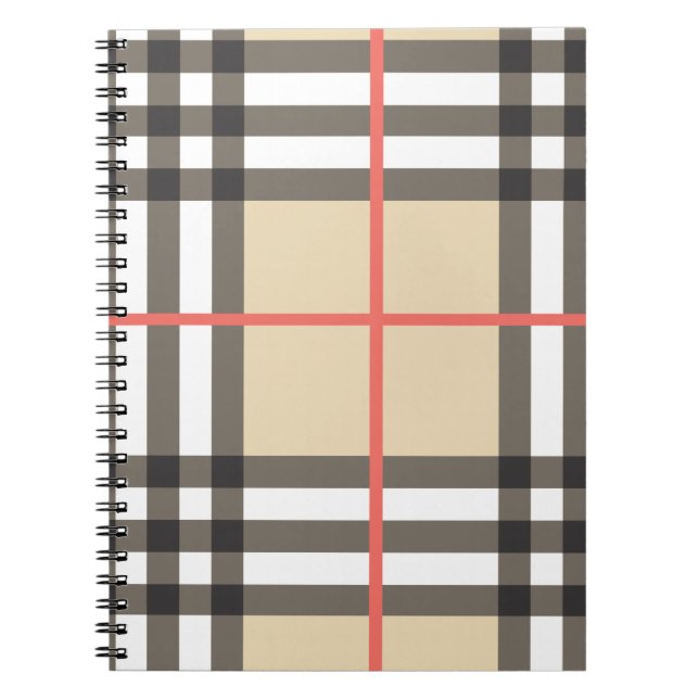 Cuaderno Moda geométrica escocesa de diseño (Frente)