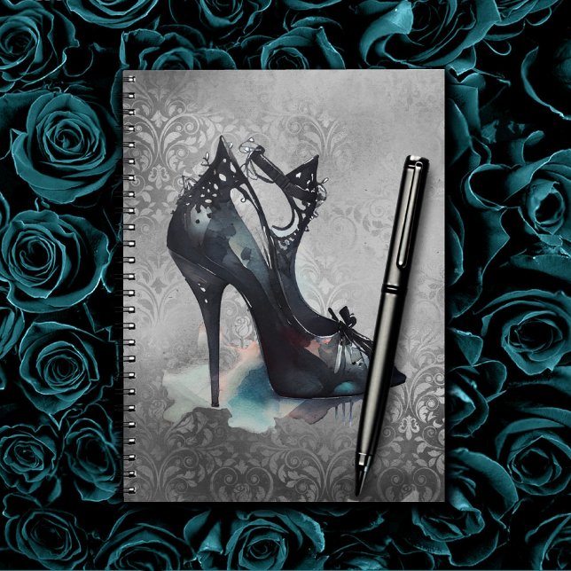 Cuaderno Moda gótica Stiletto de alto talón con salpicón Ve (Subido por el creador)