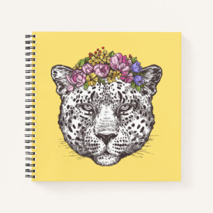 Cuaderno Moda hippie leopardo
