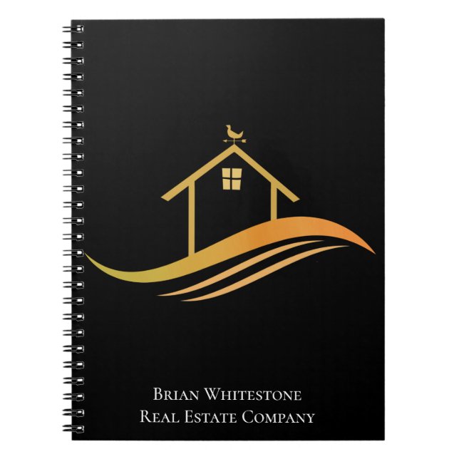 Cuaderno Moda inmobiliaria Realtor Personalizado de Black G (Frente)