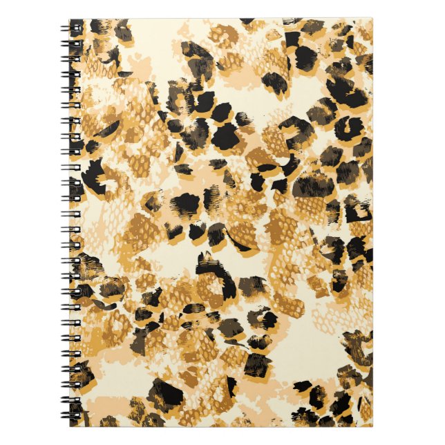Cuaderno Moda Leopard: Elegancia de patrones de época. (Frente)