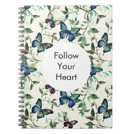 Cuaderno Moda Mariposas azules románticas
