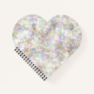 Cuaderno Moda Minimalista: Floral blanca y negra