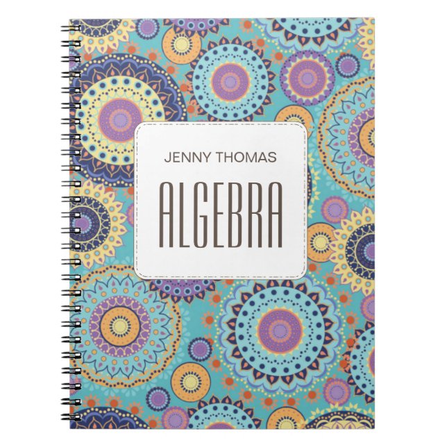 Cuaderno Moda moderna clase de patrón color moderno (Frente)