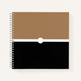 Cuaderno Moda Moderno Color blanco negro Mocha Marrón Bloqu