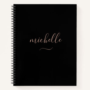 Cuaderno Moda Monograma Black Gold Script