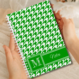 Cuaderno Moda Monogramed Green Houndstoth Bullet