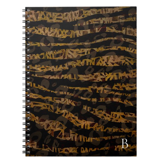 Cuaderno Moda Mosaica Elegante Safari Glam Jungle Imprimir (Frente)