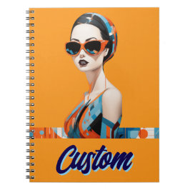 Cuaderno Moda mujer moderna, elegancia geométrica