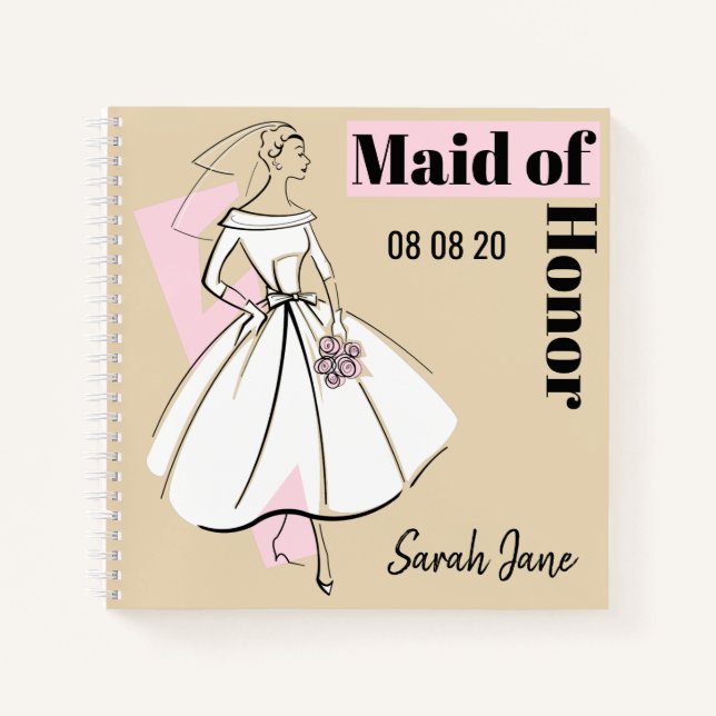 Cuaderno Moda Novia Neutral Maid of Honor square (Anverso)