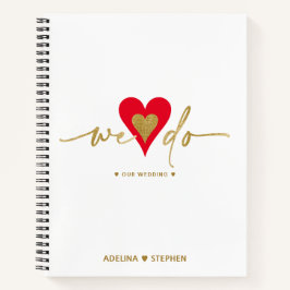 Cuaderno Moda Nuestro Boda planea Boda Journal Gold Script