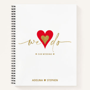 Cuaderno Moda Nuestro Boda planea Boda Journal Gold Script