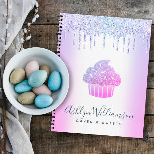 Cuaderno Moda Pastel Panadería Purpurina Chef Dris Azul Mor
