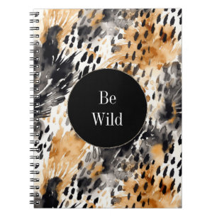 Cuaderno Moda Peach White Leopard Animal Print