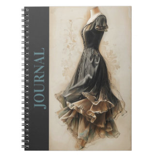 Cuaderno Moda Pequeña revista de vestimenta negra LBD Amant