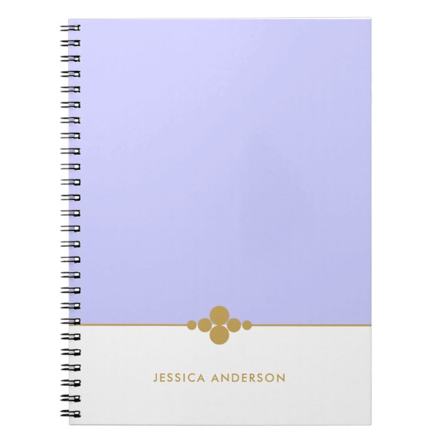 Cuaderno Moda Periwinkle White Gold Personalizado (Frente)