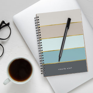 Cuaderno Moda rayas modernas personalizadas