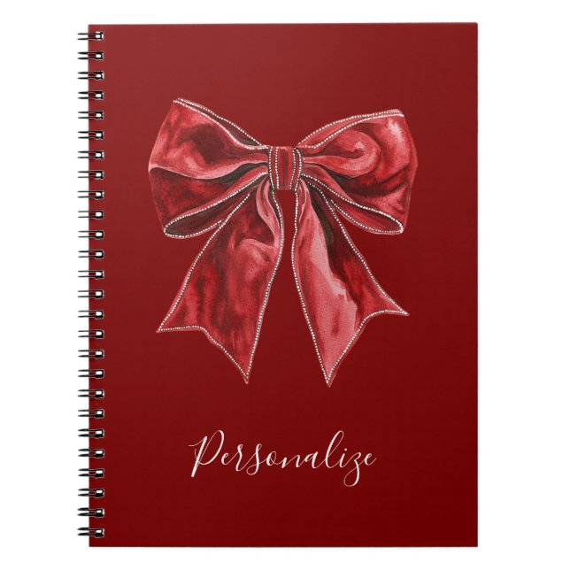 Cuaderno Moda Red Bow Personalizada (Frente)