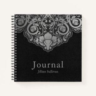 Cuaderno Moda Resumen De Gris Sobre Bañeras Negras