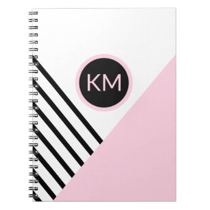 Cuaderno Moda retro Bandas monográficas modernas Geométrica