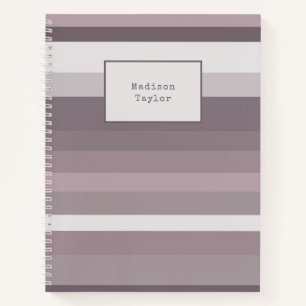 Cuaderno Moda retro vintage Pastel Rayas púrpuras