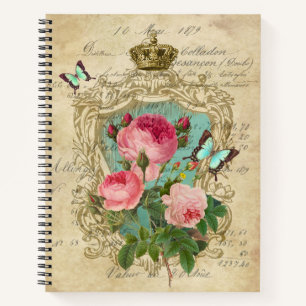 Cuaderno Moda romántica Rosa estilo victoriano