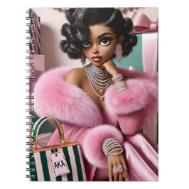 Cuaderno Moda Rosa Y Verde