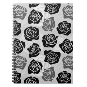 Cuaderno Moda Rosas negras y blancas ventilatorias
