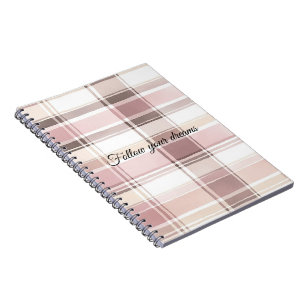 Cuaderno Moda Tiras de crema blanca rosada