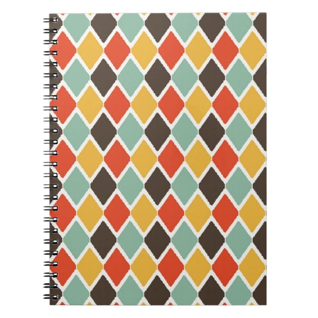 Cuaderno Moda tribal de ikat moderna (Frente)