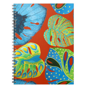 Cuaderno Moda Tropical: Patrón de Leafy sin Marea.