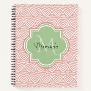 Cuaderno Moda Vieiras Arqueadas De Color Rosa Monograma Ver