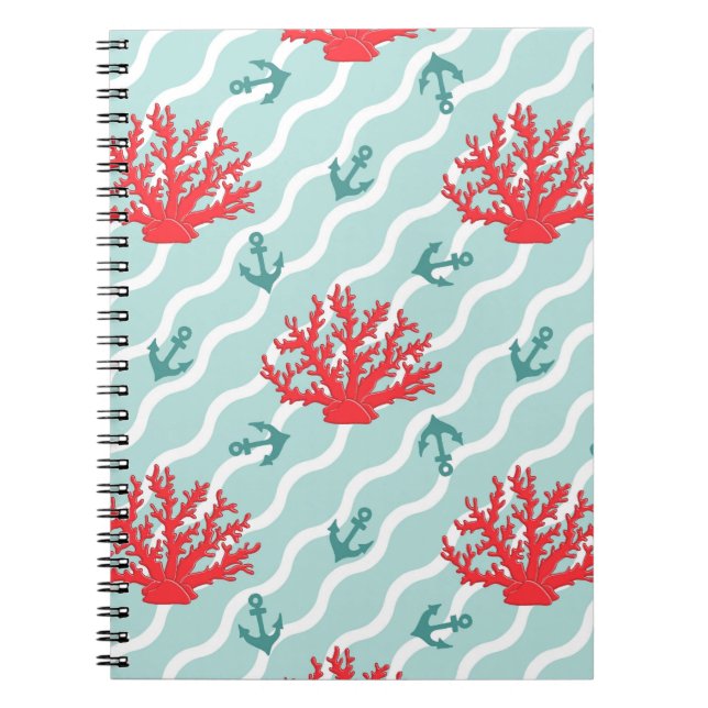 Cuaderno Modelo 1 del coral rojo (Frente)