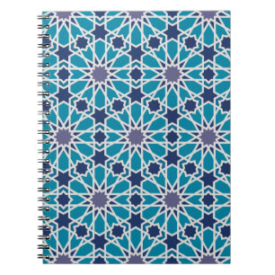 Cuaderno Modelo abstracto en azul y gris