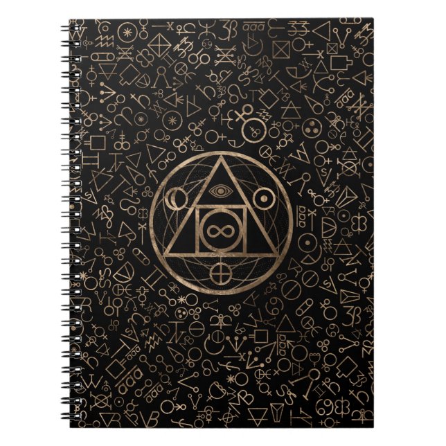 Cuaderno Modelo alquímico 2 del símbolo de piedra del (Frente)