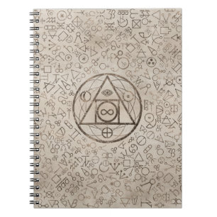 Cuaderno Modelo alquímico 3 del símbolo de piedra del