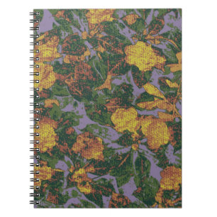 Cuaderno Modelo amarillo del camuflaje de la flor