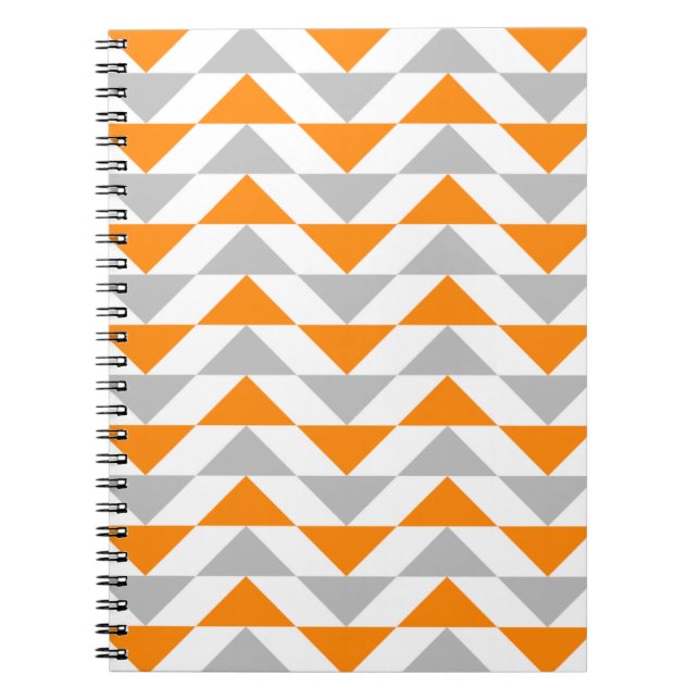 Cuaderno Modelo anaranjado del blanco gris de los (Frente)