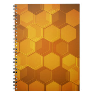 Cuaderno Modelo anaranjado del hexágono del panal