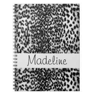 Cuaderno Modelo animal, negro, blanco, monograma