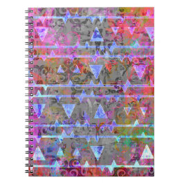Cuaderno Modelo azteca bonito del símbolo del triángulo de