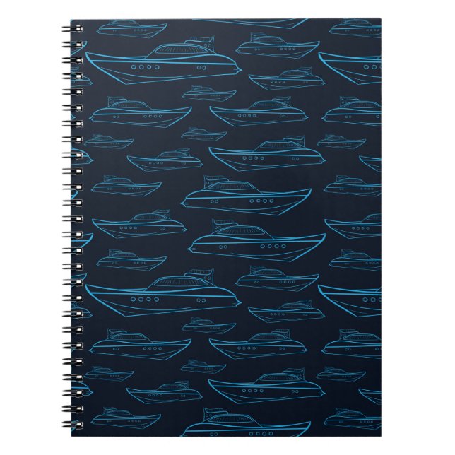 Cuaderno Modelo azul del yate (Frente)