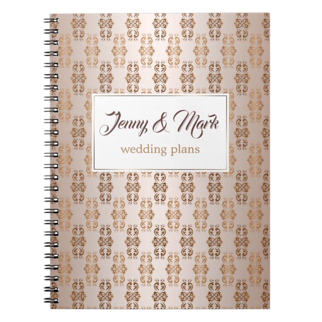 Cuaderno Modelo barroco del beige de la pendiente del (Frente)