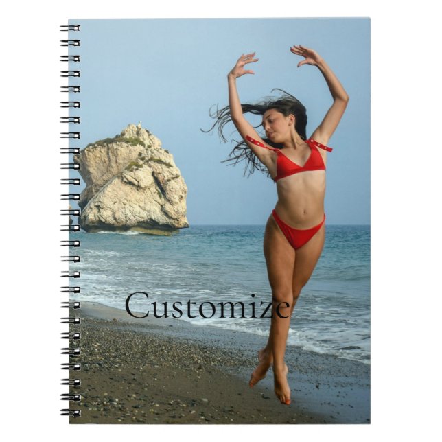 Cuaderno Modelo bikini bailando Thunder_Cove (Frente)