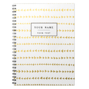 Cuaderno Modelo blanco de las flechas del falso Relieve