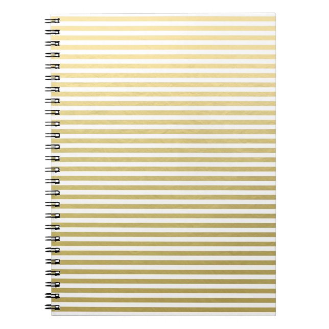 Cuaderno Modelo blanco de las rayas del falso Relieve (Frente)