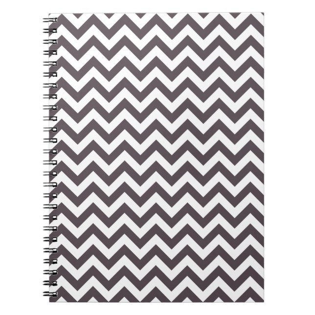 Cuaderno Modelo blanco gris oscuro de Chevron (Frente)