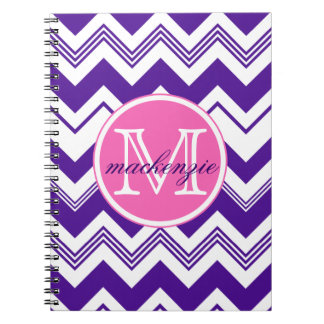 Cuaderno Modelo blanco púrpura conocido de Chevron del