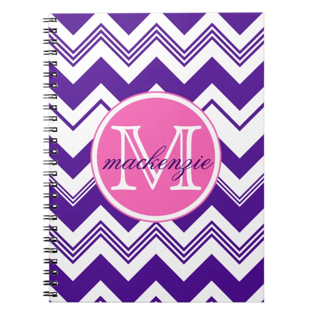 Cuaderno Modelo blanco púrpura conocido de Chevron del (Frente)